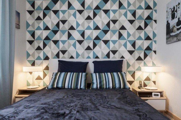 Papier peint pour une chambre dans un style scandinave - photo de design d'intérieur