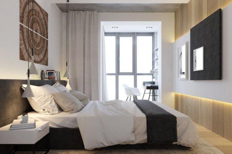 Petite chambre dans un style moderne - conception de photo