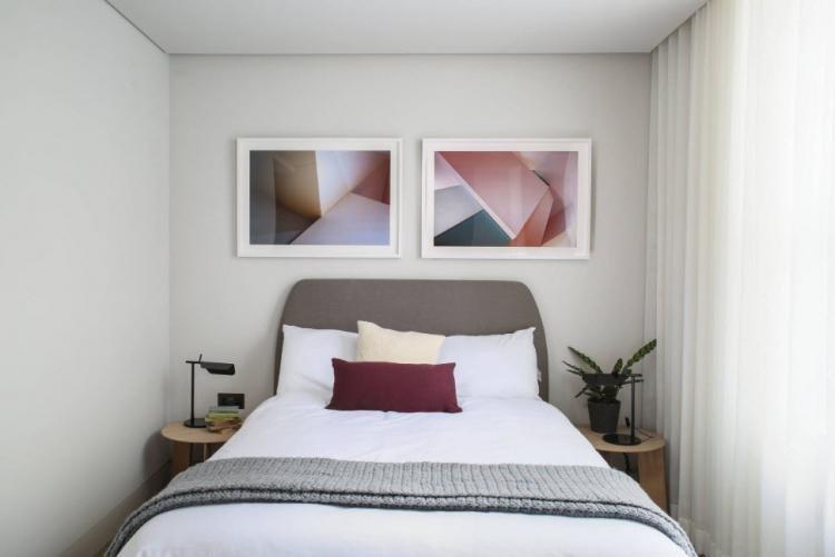 Petite chambre dans un style moderne - conception de photo