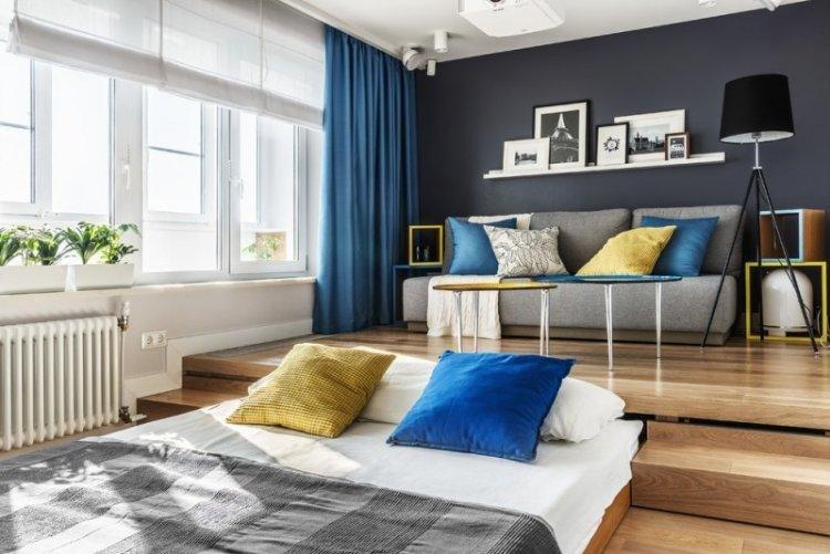 Chambre-salon dans un style moderne - conception de photo