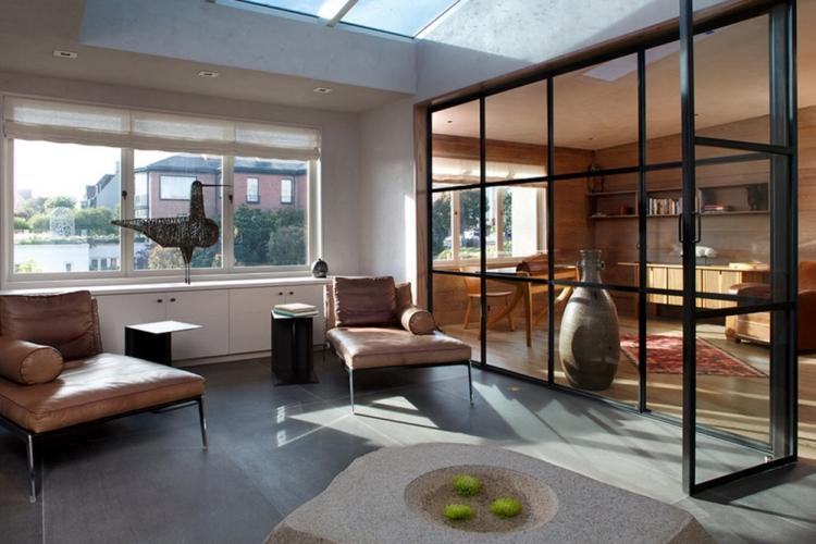 Cloisons vitrées dans le salon - Design d'intérieur