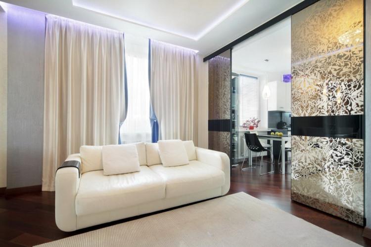 Cloisons vitrées dans le salon - Design d'intérieur