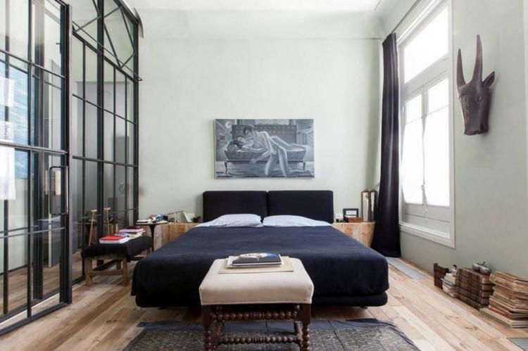 Cloisons vitrées dans la chambre - Design d'intérieur