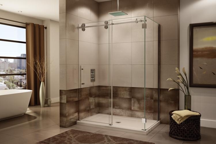 Cloisons vitrées dans la salle de bain - Design d'intérieur