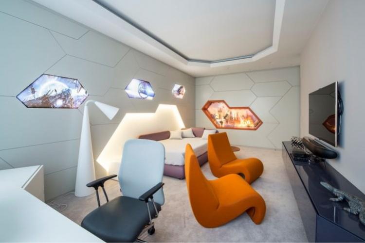 Chambre d'enfants de style high-tech - Photo de design d'intérieur