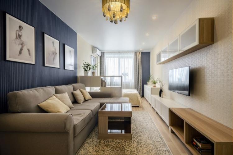 Salon de style néoclassique - photo de design d'intérieur