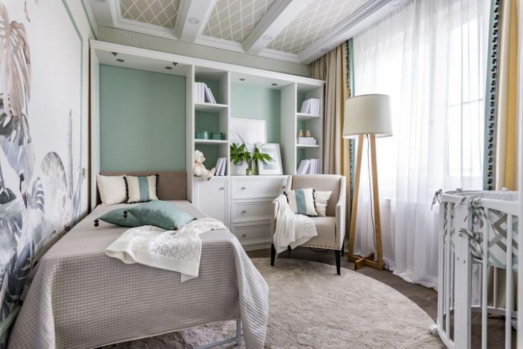 Chambre d'enfants de style néoclassique - photo de design d'intérieur