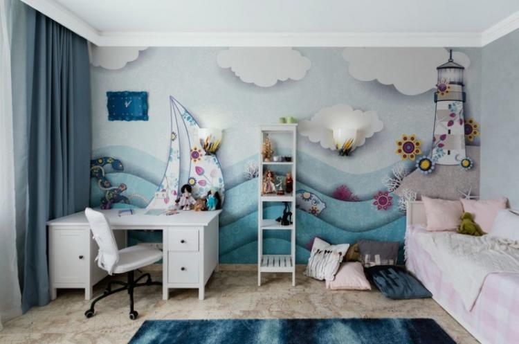 Chambre d'enfants de style néoclassique - photo de design d'intérieur
