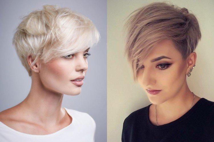 Coupe de cheveux Pixie avec une longue frange pour cheveux courts