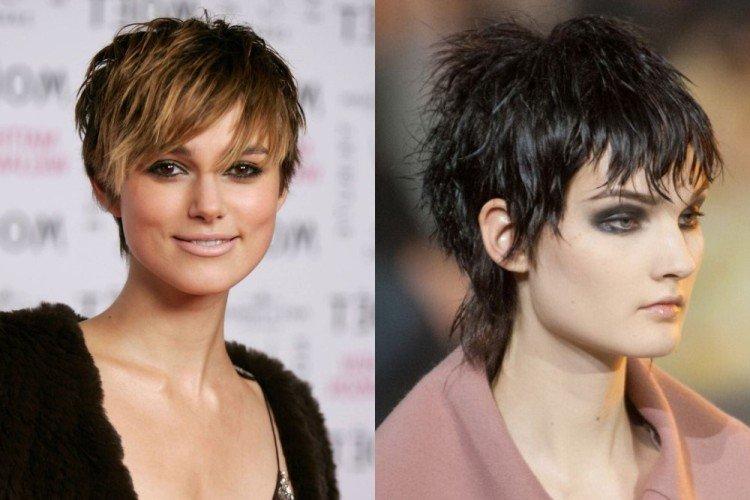 Coupe de cheveux Gavroche pour cheveux courts pour un visage rond