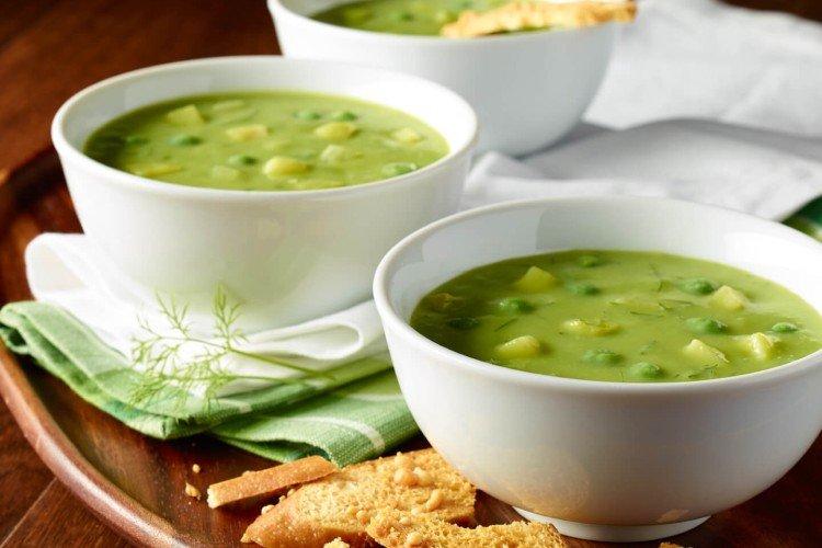 Soupe au fromage aux pois verts - recette de soupe au fromage à la crème