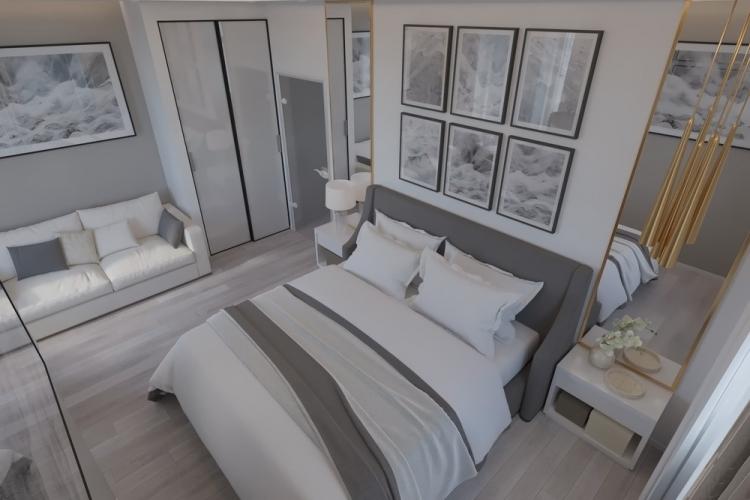 Le monochrome : l'intérieur de la chambre