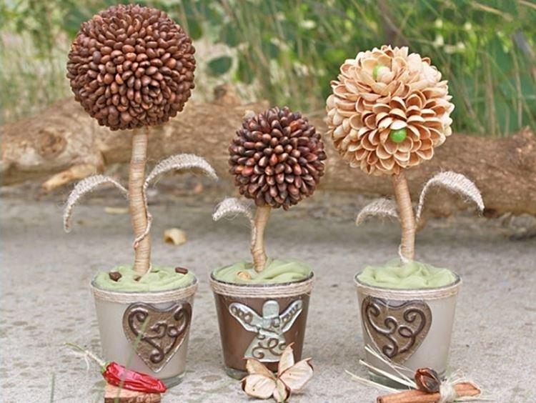 Topiaire de grains de café bricolage - photos et idées