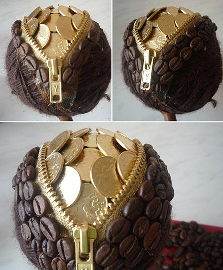 Topiaire de grains de café bricolage - photos et idées