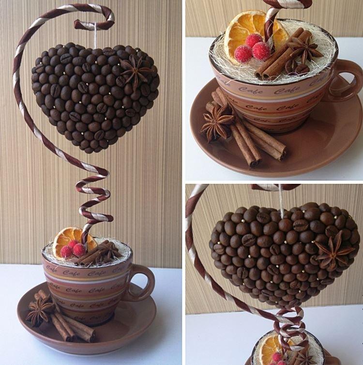 Topiaire de grains de café bricolage - photos et idées