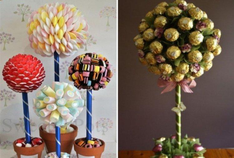 Topiaire de bonbons bricolage