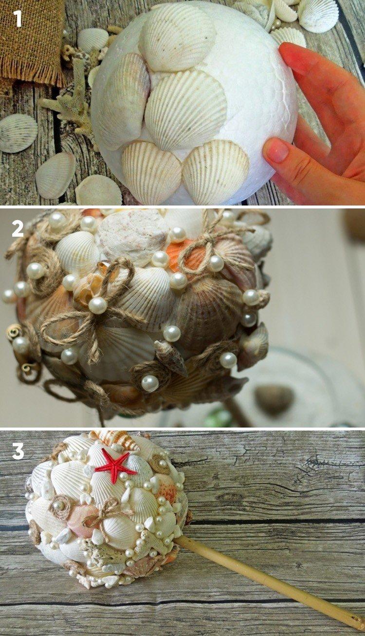 Topiaire coquillage bricolage