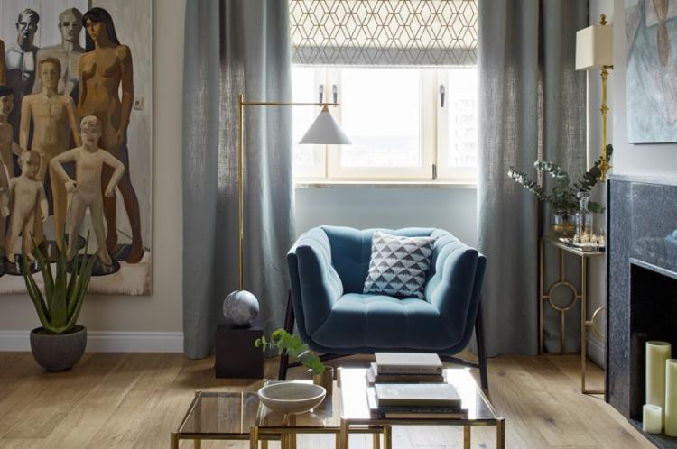 Appartement de trois pièces dans le complexe résidentiel Kamelot, Khamovniki - design d'intérieur