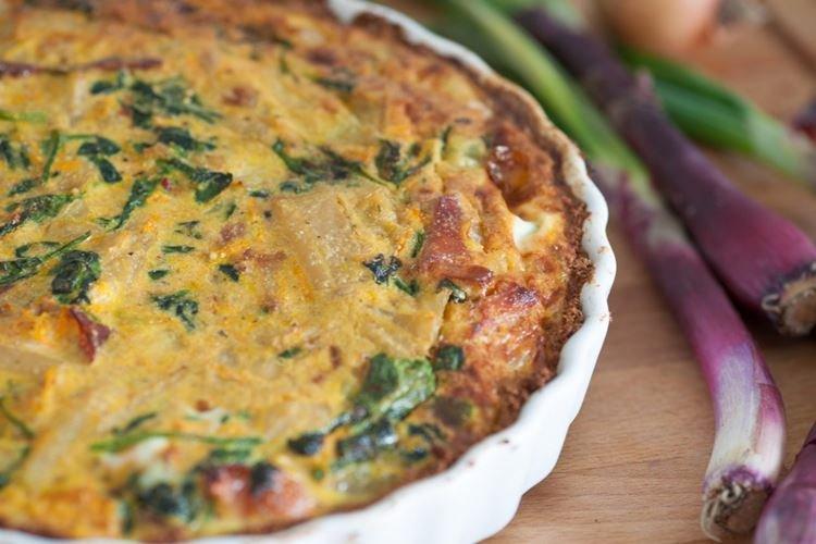 Casserole de fromage cottage au four avec pommes de terre et épinards - recettes