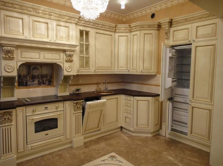 Cuisine d'angle de style classique