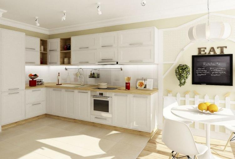 Cuisine d'angle style scandinave