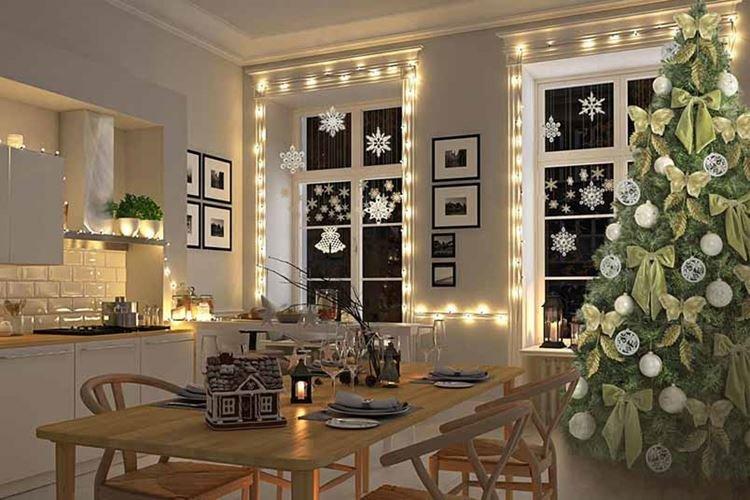 Décorations de fenêtre pour le Nouvel An - photos et idées