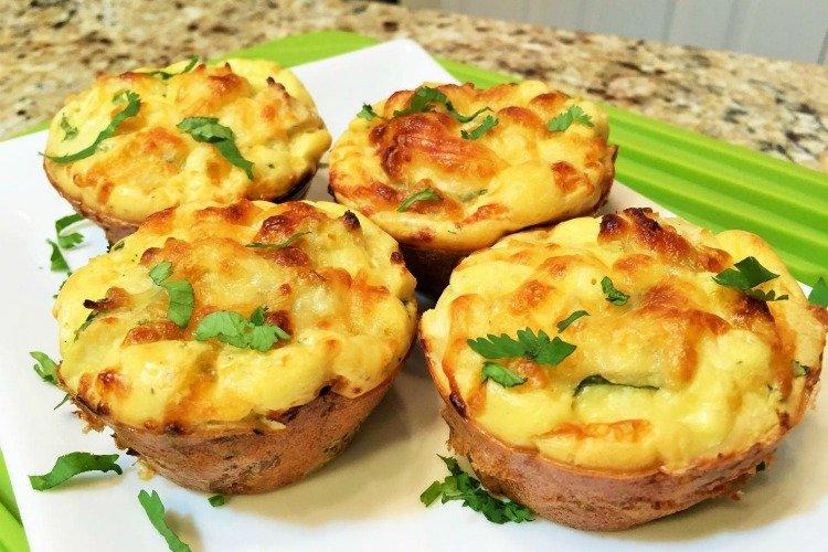 Muffins au poulet et au fromage - Recettes pour le dîner de 15 minutes