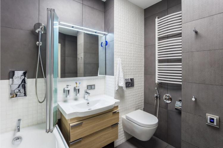 Petite salle de bain de style moderne - Design d'intérieur