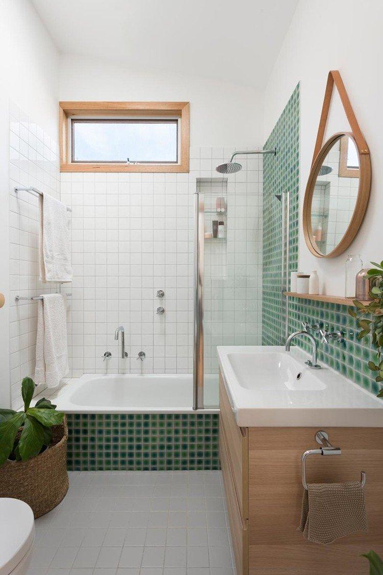Salle de bain verte scandinave - Design d'intérieur