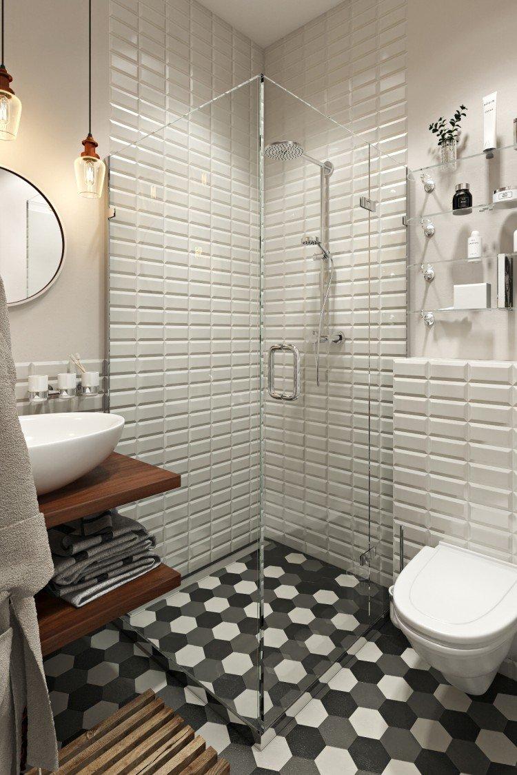 Conception de salle de bain de style scandinave - photo