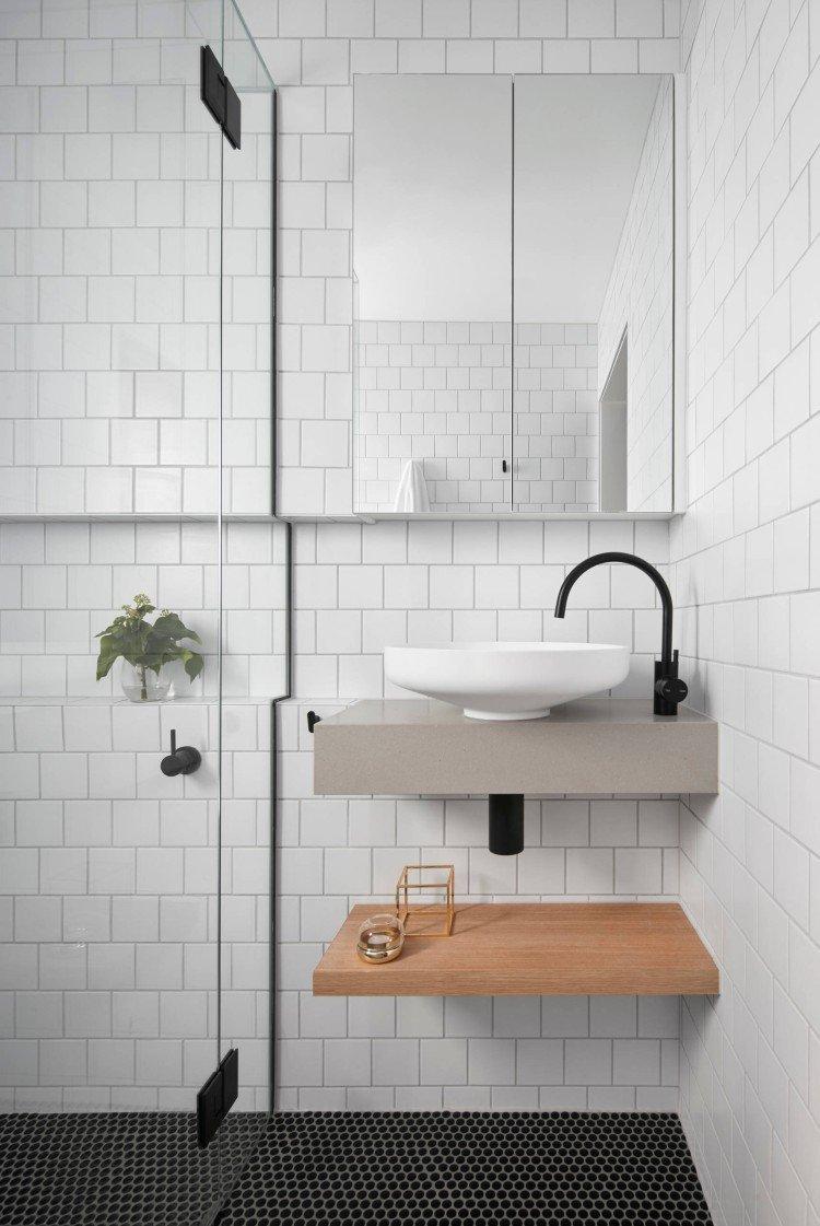 Conception de salle de bain de style scandinave - photo