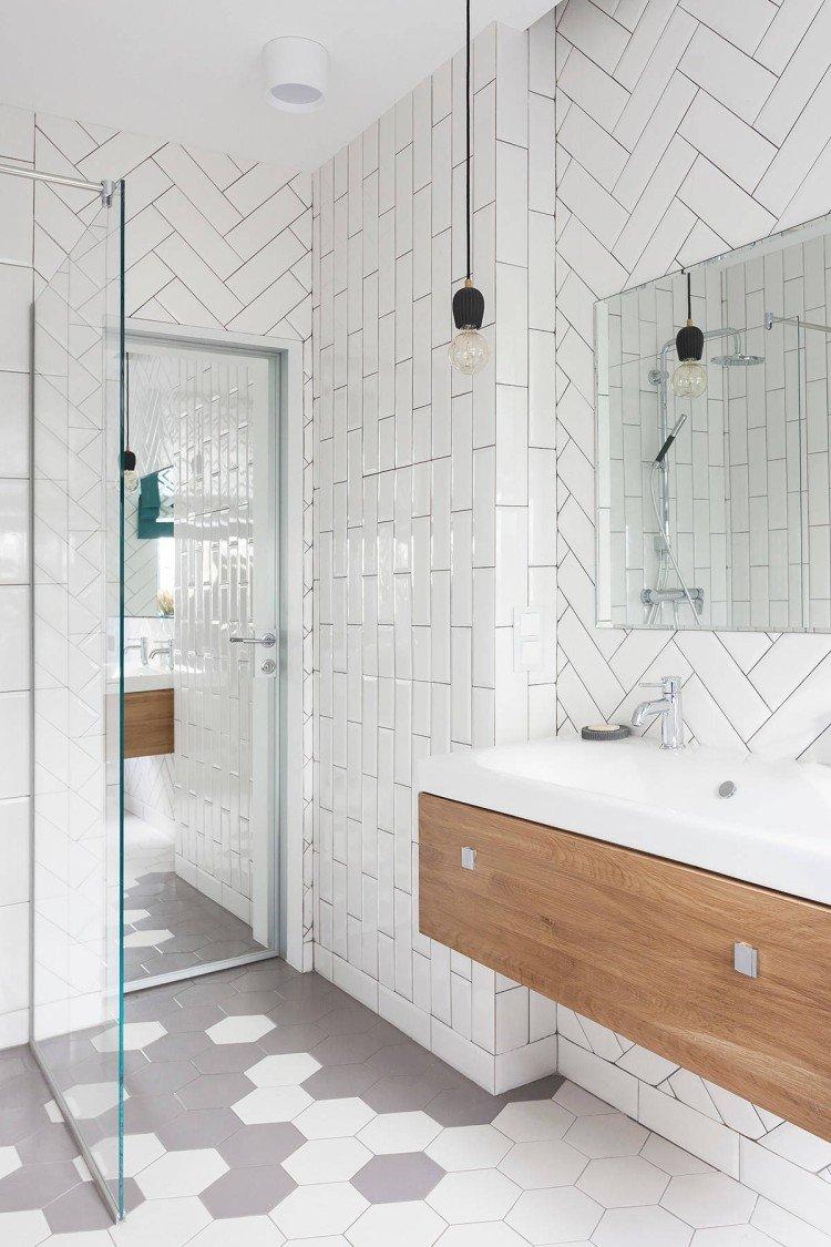 Conception de salle de bain de style scandinave - photo
