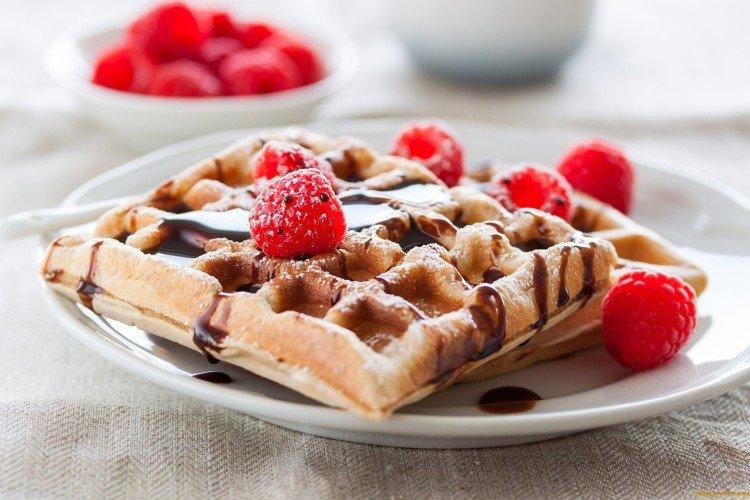 Gaufres viennoises sur gelée dans un gaufrier électrique - recettes