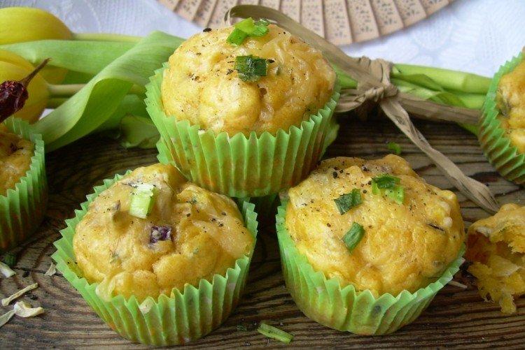 Cheesecakes aux oignons verts - Recettes délicieuses et pas chères