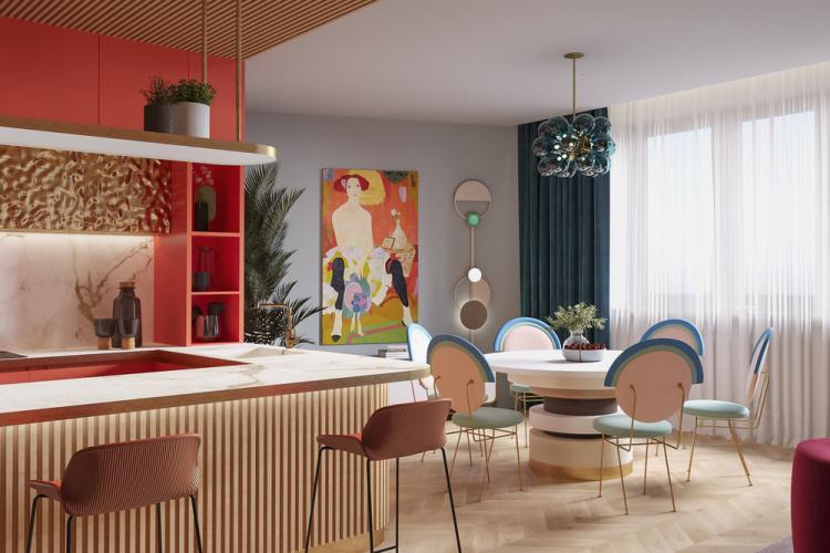 Appartement lumineux pour une jeune famille - design d'intérieur