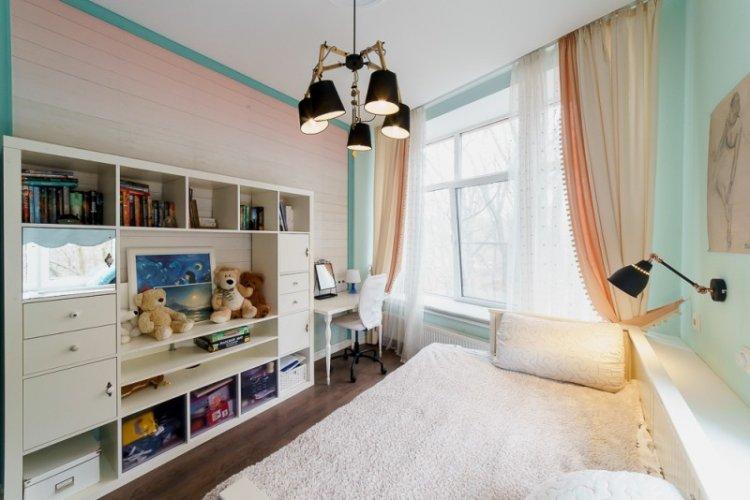 Couleur verte à l'intérieur d'une chambre d'enfants - conception de photos