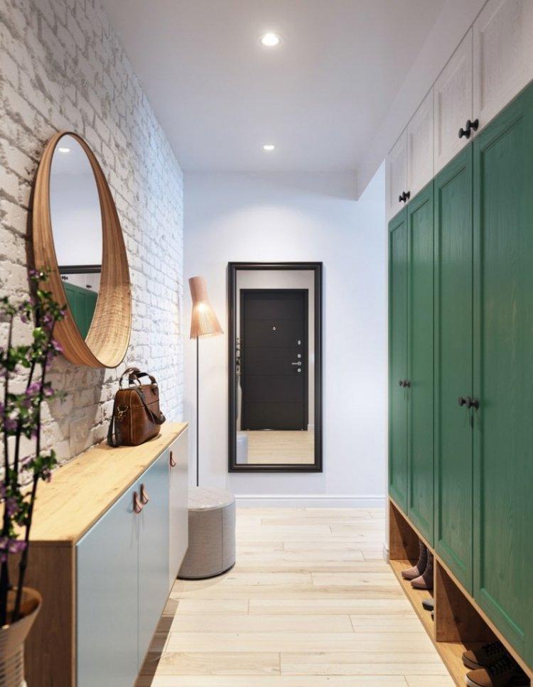 Couleur verte à l'intérieur du couloir et du couloir - conception de photo