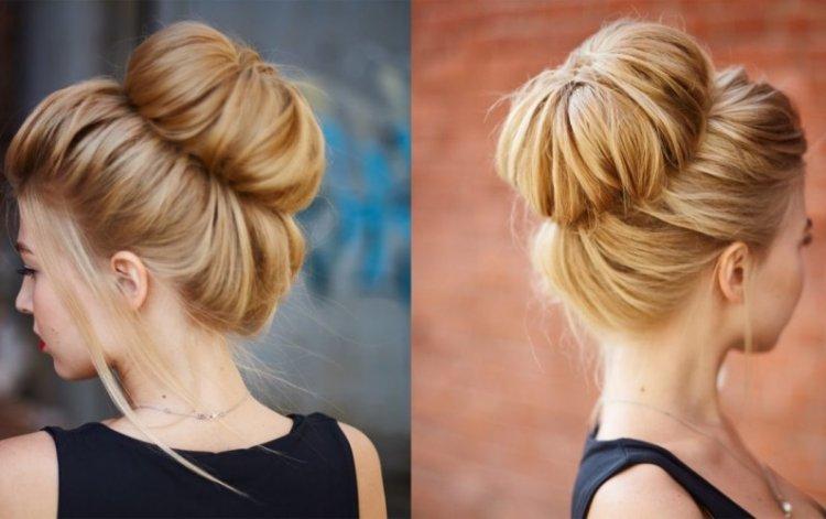 High Bun - Coiffures pour visage rond pour cheveux longs