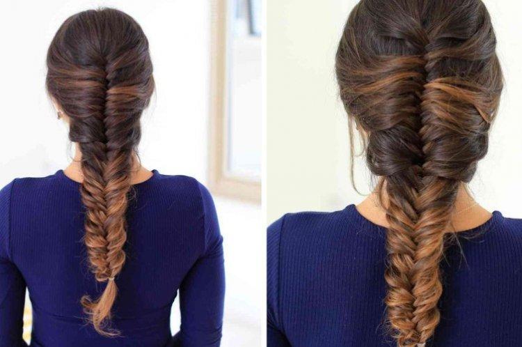 Fishtail - Coiffures pour visage rond pour cheveux longs