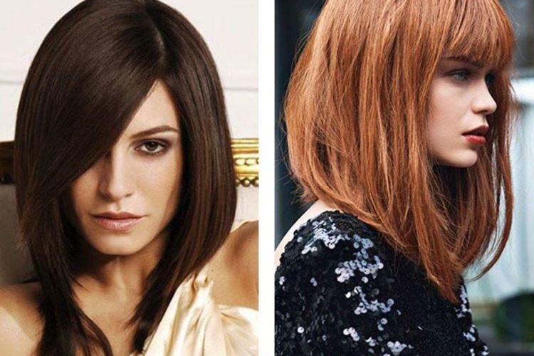 Long bob avec frange - Coupes de cheveux pour femmes à la mode 2020 pour cheveux mi-longs