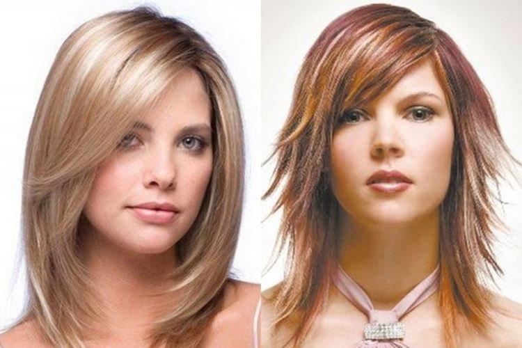 Coupe de cheveux avec frange oblique - Coupes de cheveux pour femmes à la mode 2020 pour cheveux mi-longs