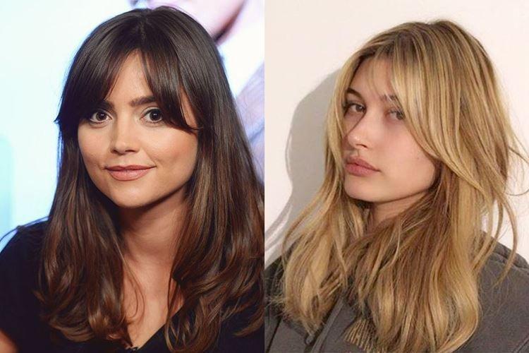 Coupe de cheveux avec une longue frange - Coupes de cheveux pour femmes à la mode pour cheveux mi-longs 2020