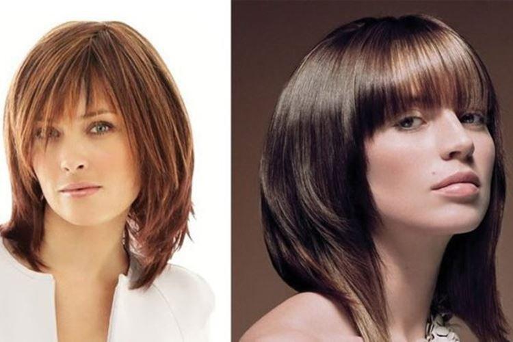 Coupes de cheveux de l'auteur avec une frange - Coupes de cheveux pour femmes à la mode 2020 pour cheveux mi-longs