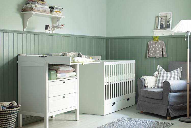 Zonage d'une chambre pour les parents et un enfant - photo