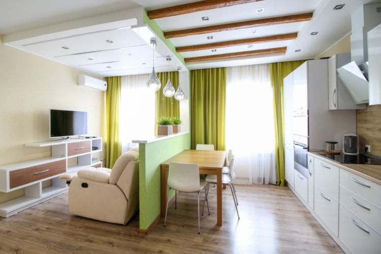 Zonage d'un appartement d'une pièce - photos, idées et méthodes