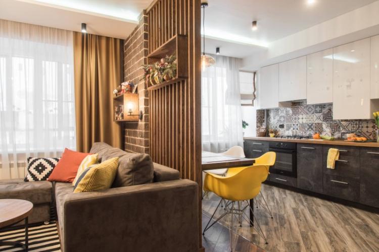 Zonage d'un appartement d'une pièce - photos, idées et méthodes