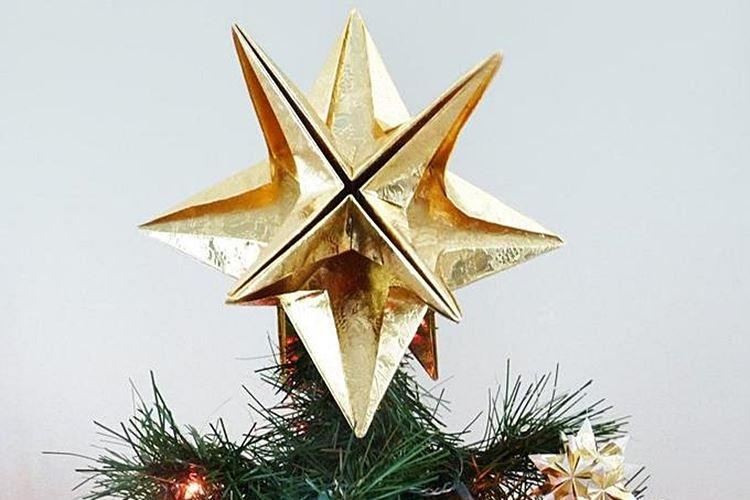 Étoile DIY sur le sapin de Noël - photos et idées