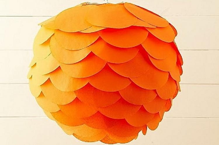 Boules luxuriantes - plafond lustre bricolage